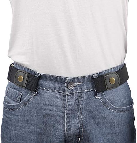 Without Buckle Elastic Belt for Men – Invisible Belt for Jeans & Pants (Adjustable Comfort Fit)