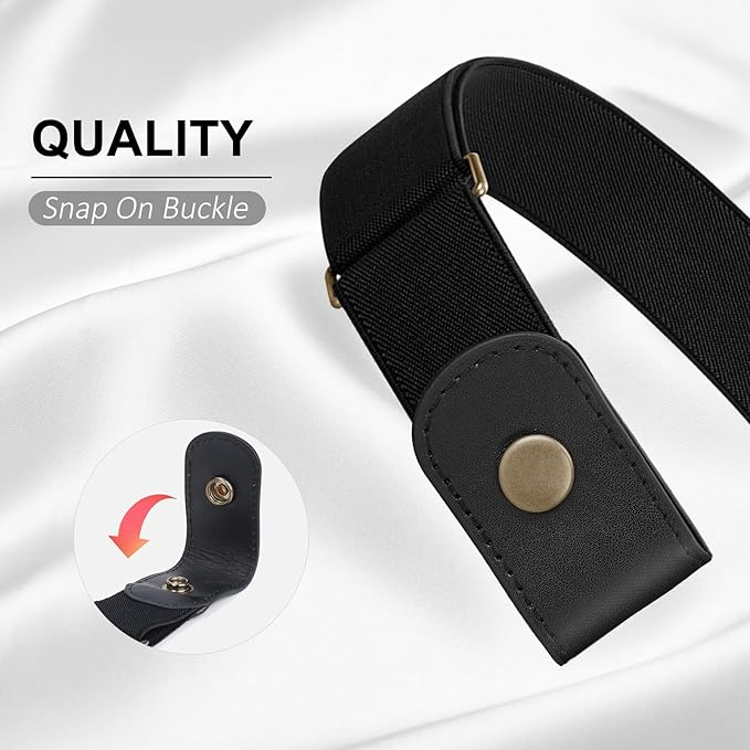 Without Buckle Elastic Belt for Men – Invisible Belt for Jeans & Pants (Adjustable Comfort Fit)