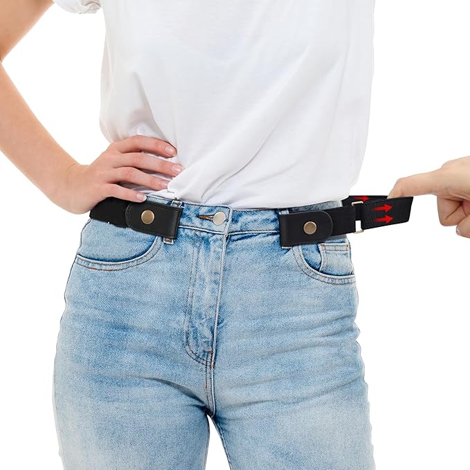 Without Buckle Elastic Belt for Men – Invisible Belt for Jeans & Pants (Adjustable Comfort Fit)