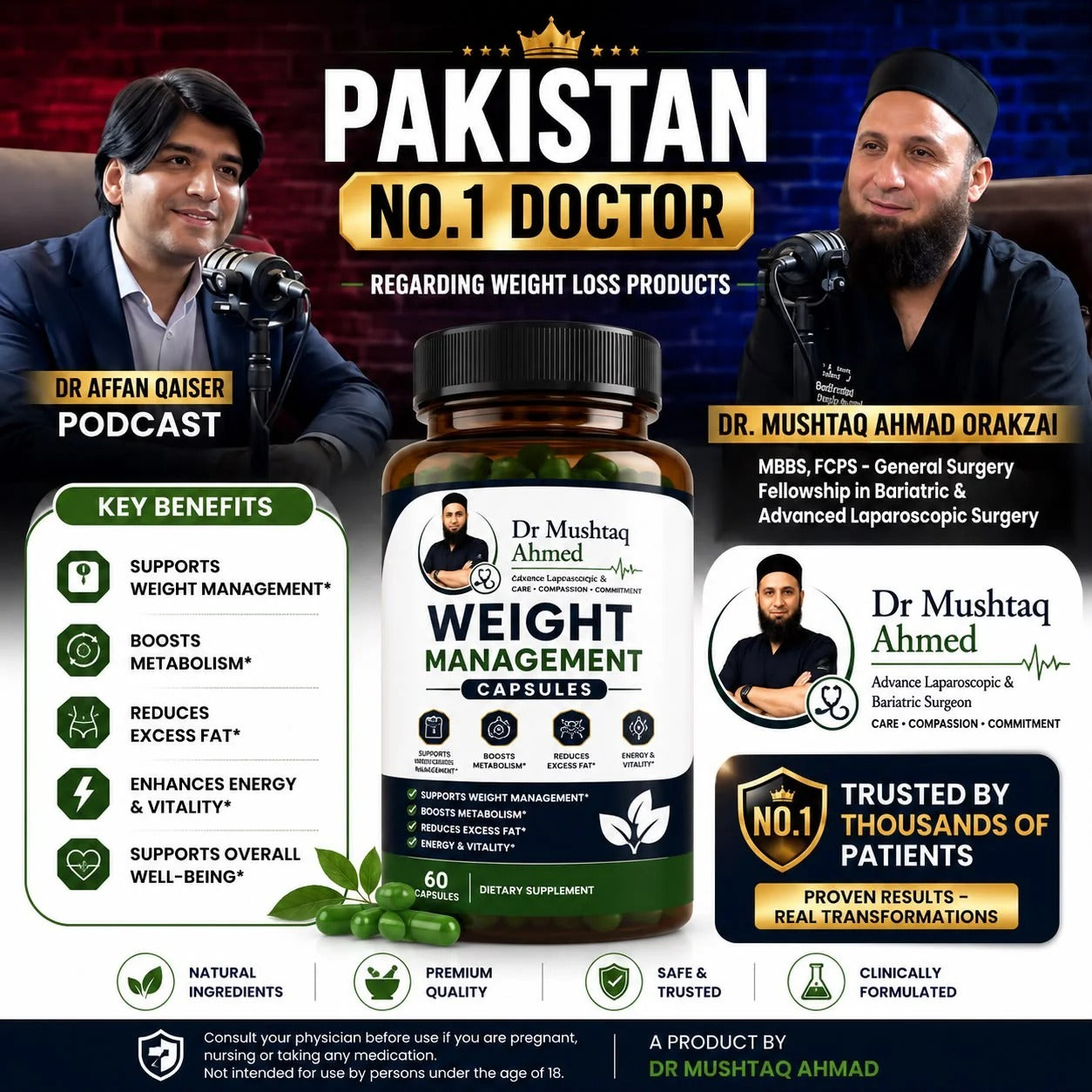 Weight Management Capsules – Herbal Formula for Metabolism & Wellness