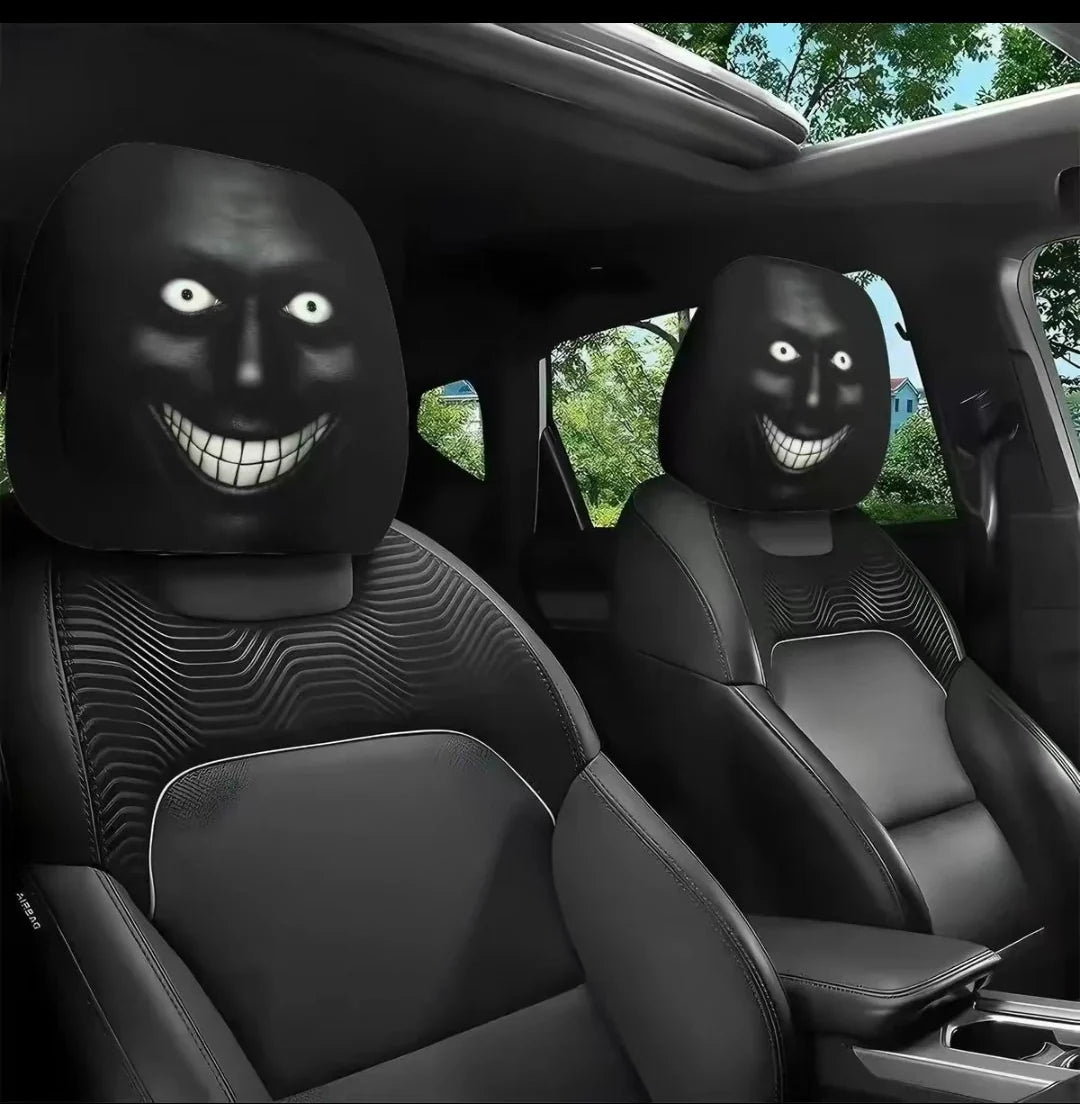 Ghost Car Headrest Cover