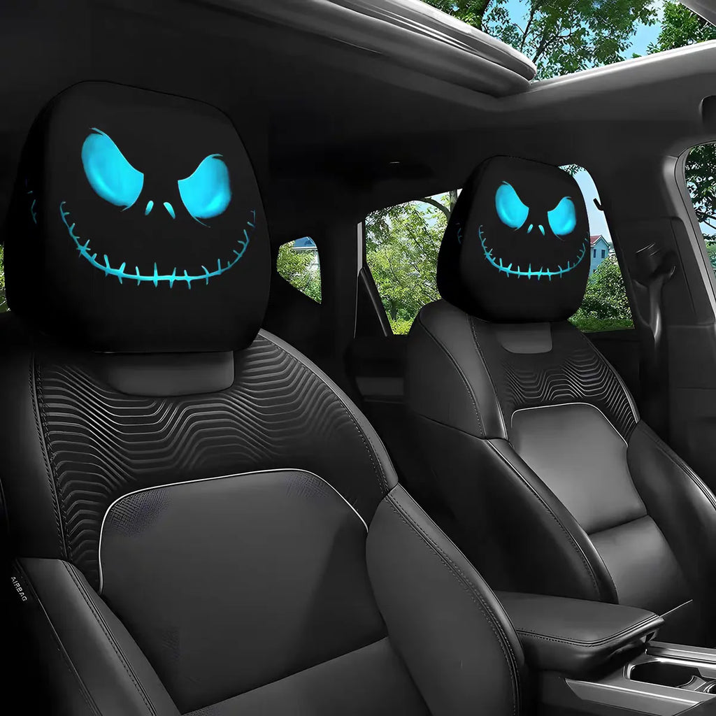 Ghost Car Headrest Cover